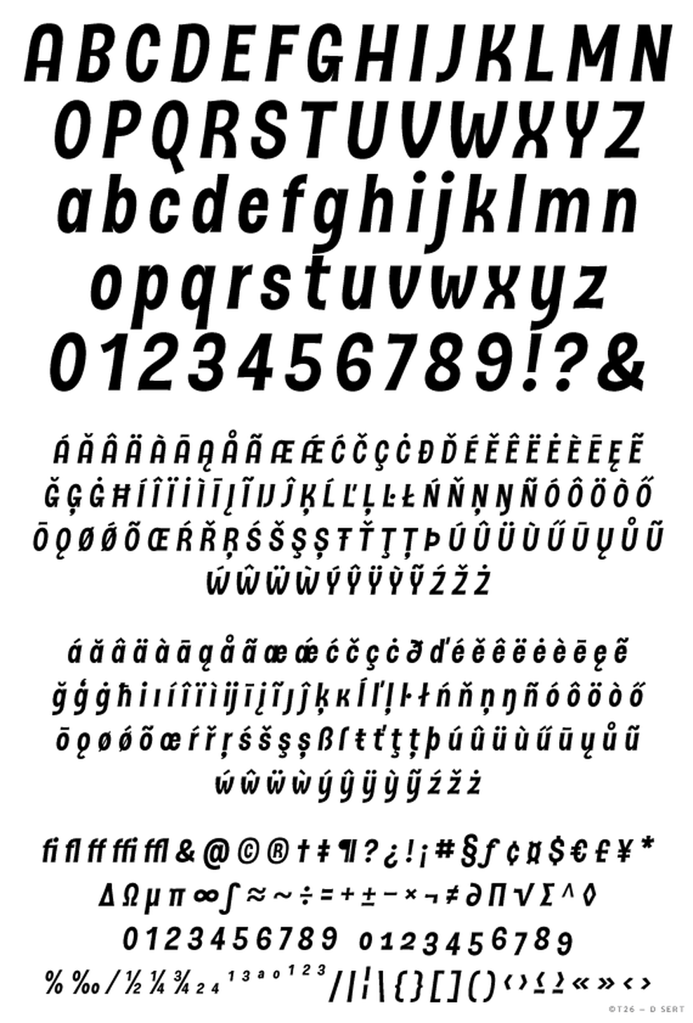 T 26 Digital Type Foundry Fonts D Sert Complete