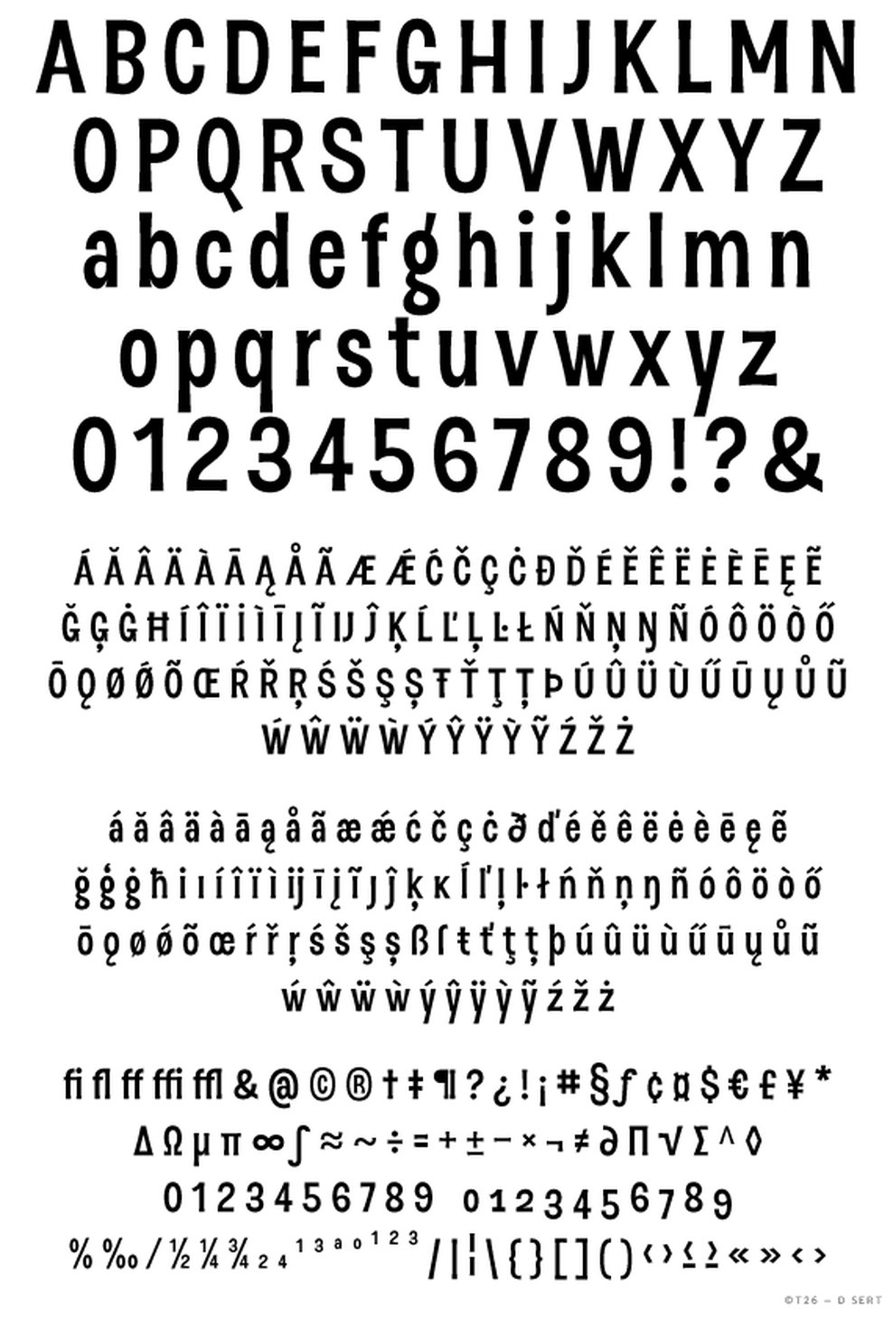 T 26 Digital Type Foundry Fonts D Sert Complete