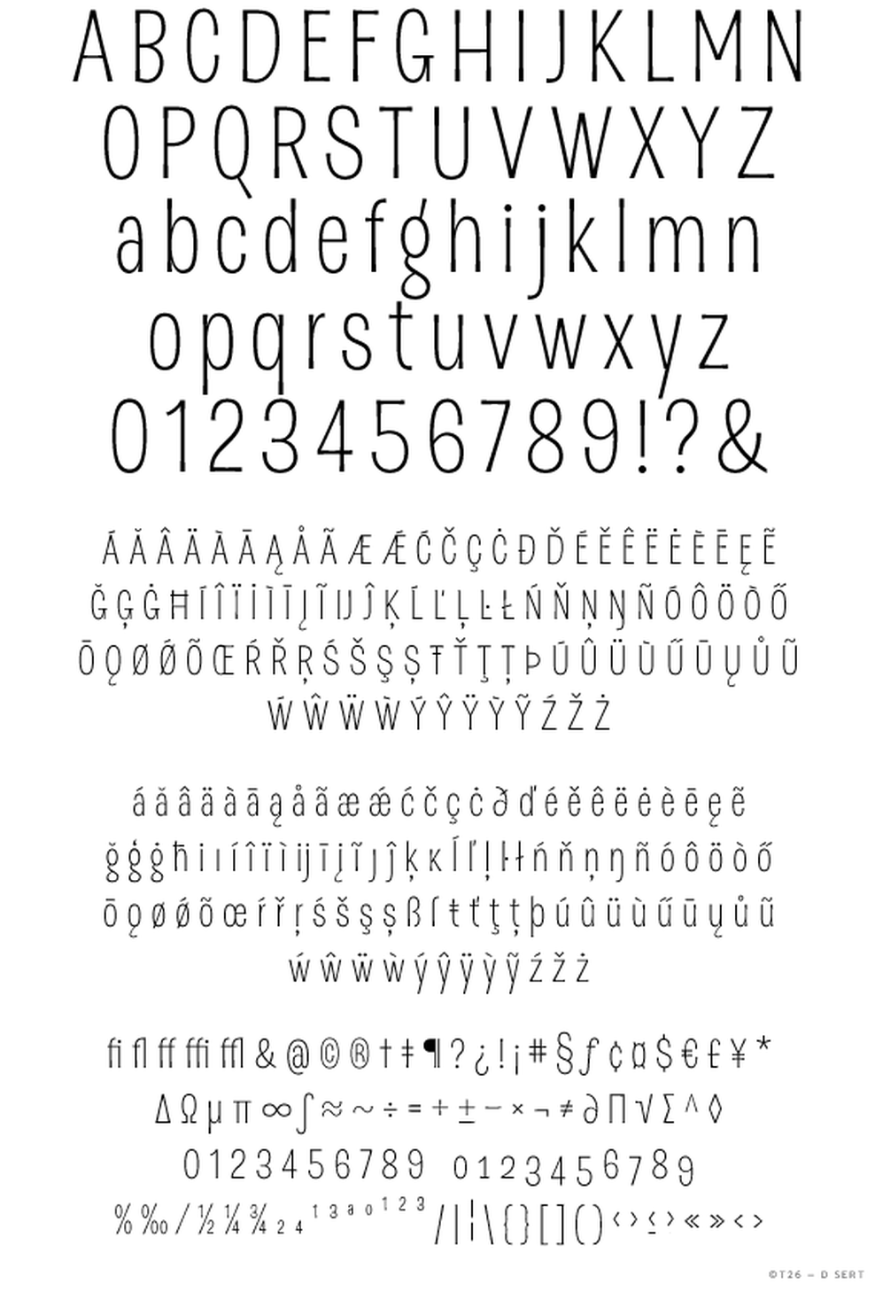 T 26 Digital Type Foundry Fonts D Sert Complete