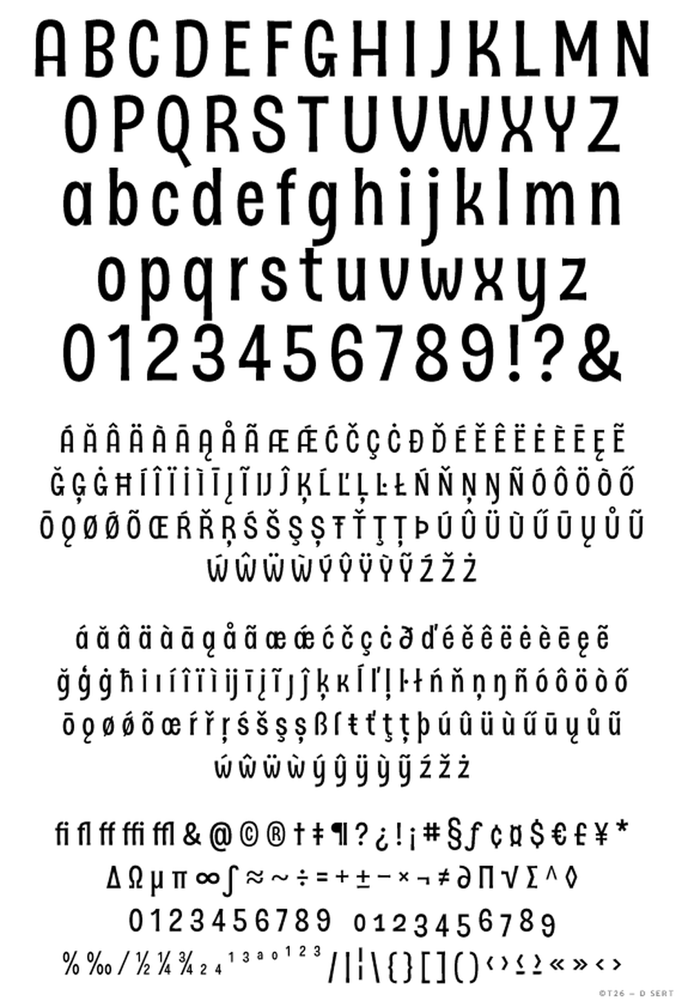 T 26 Digital Type Foundry Fonts D Sert Complete