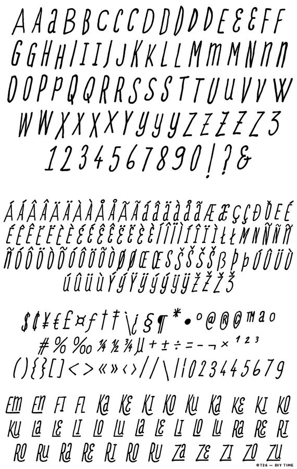 T 26 Digital Type Foundry Fonts Diy Time