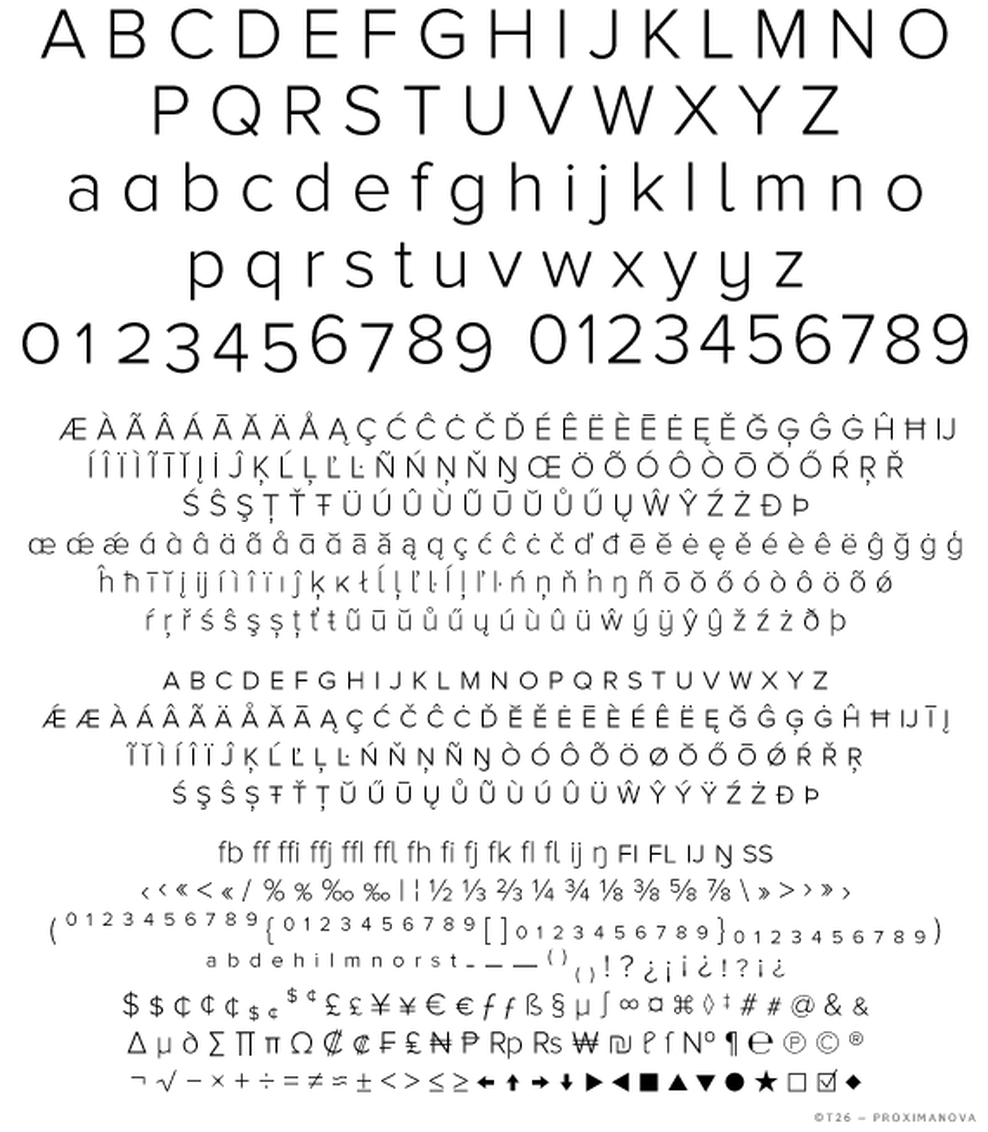 T 26 Digital Type Foundry Fonts Proxima Nova Subset 2