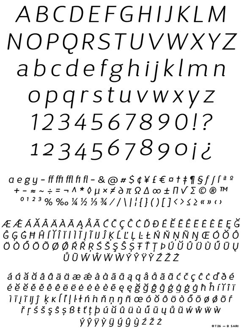 T 26 Digital Type Foundry Fonts D Sari