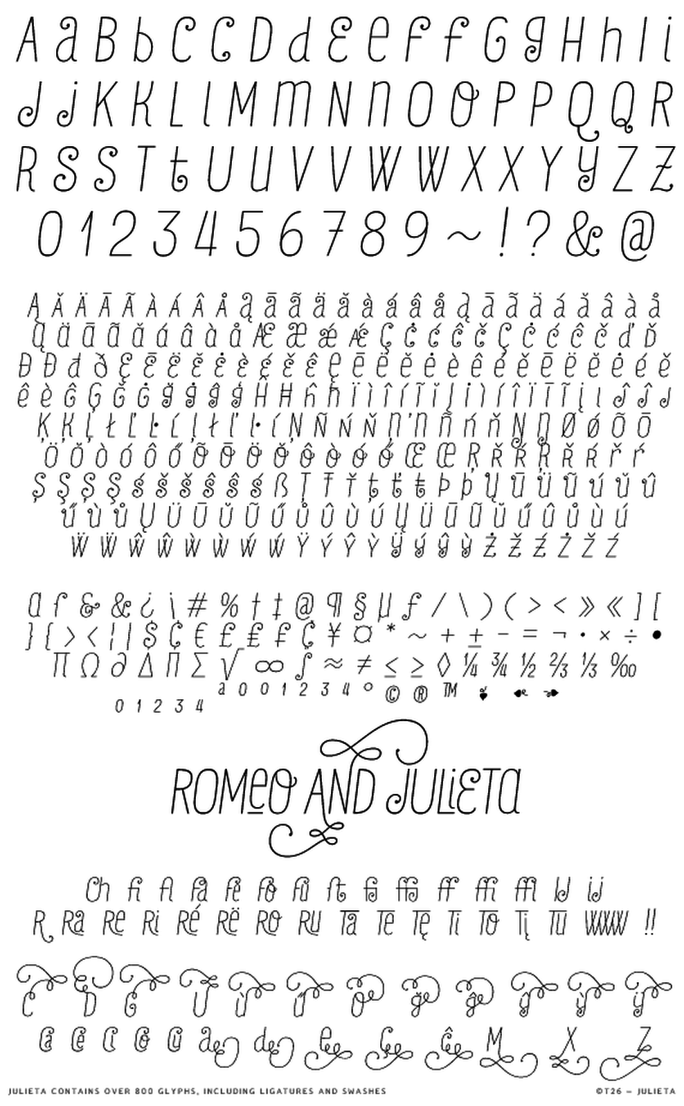 T 26 Digital Type Foundry Fonts Julieta