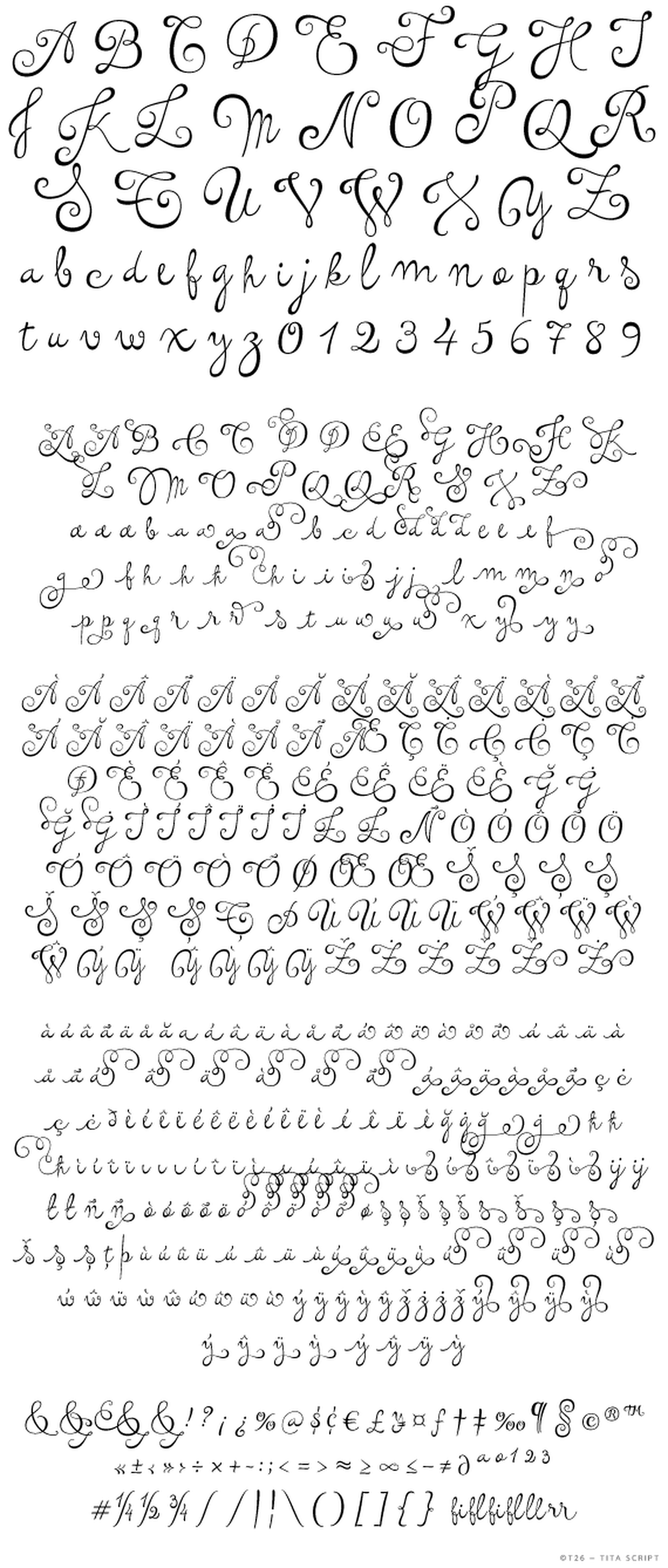 T 26 Digital Type Foundry Fonts Tita Script