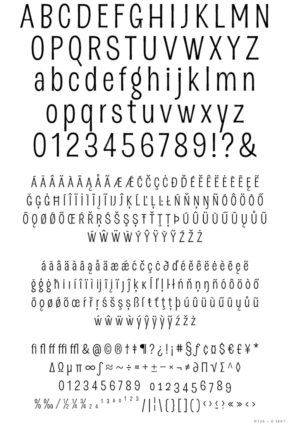 T 26 Digital Type Foundry Fonts D Sert Complete