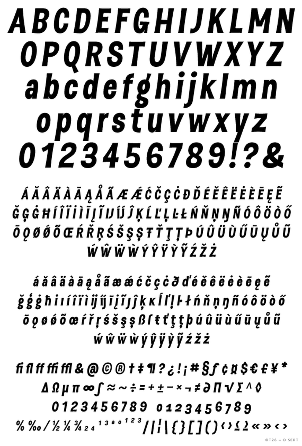T 26 Digital Type Foundry Fonts D Sert Complete