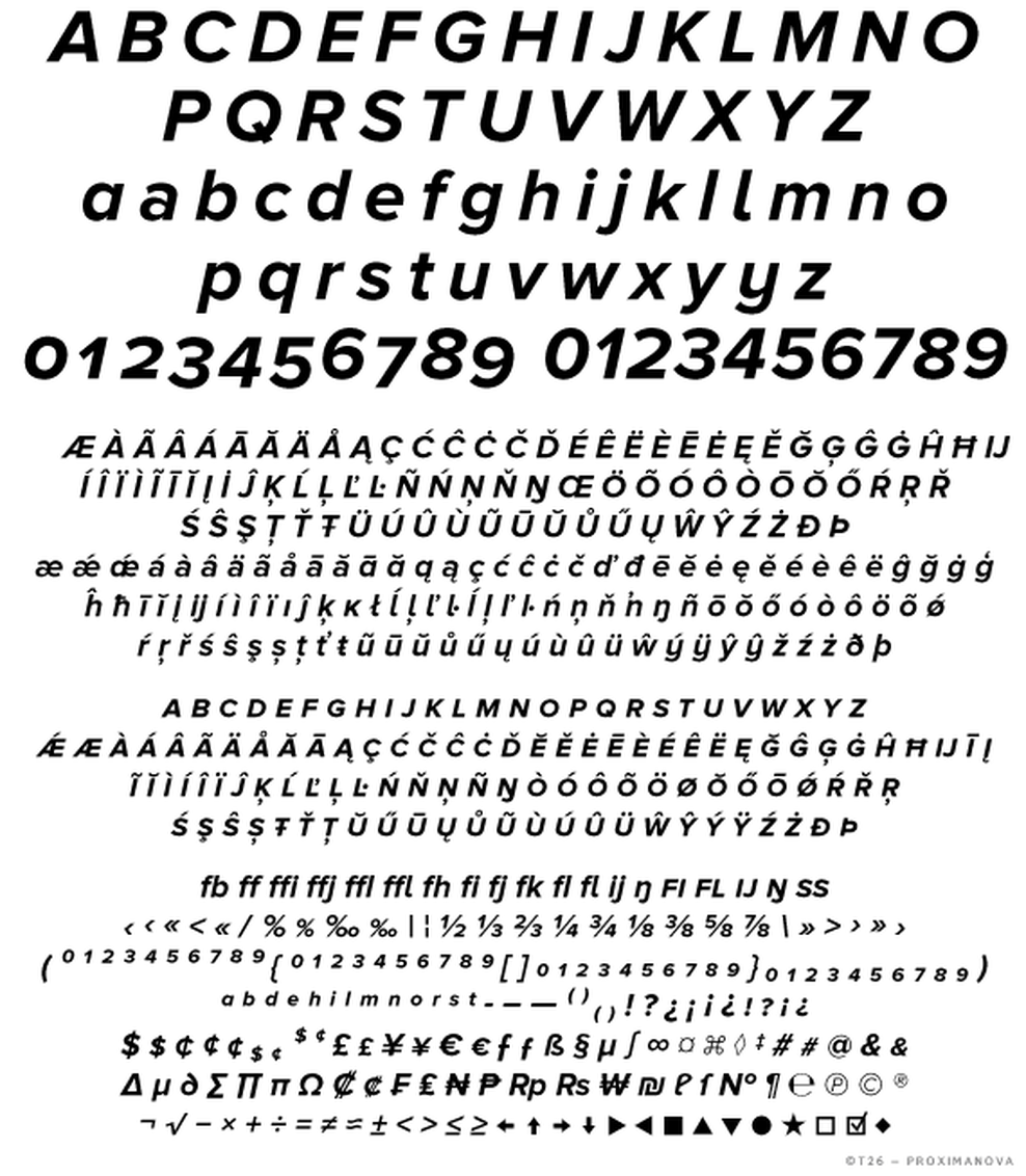 T 26 Digital Type Foundry Fonts Proxima Nova Subset 2