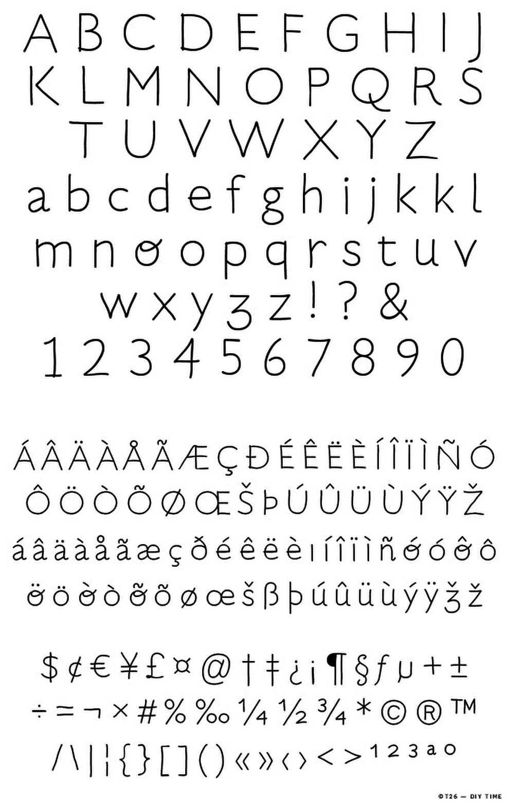 T 26 Digital Type Foundry Fonts Diy Time