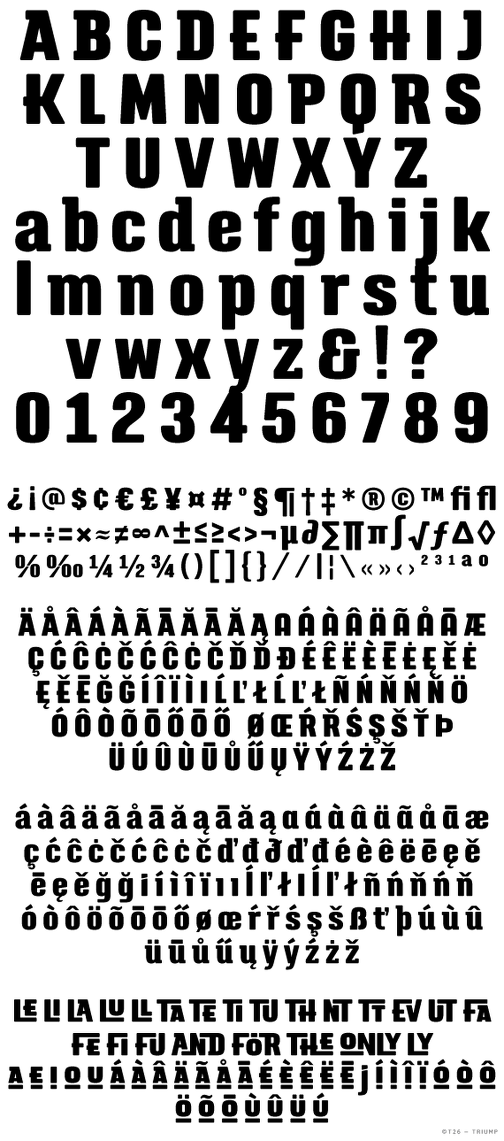 T 26 Digital Type Foundry Fonts Triump